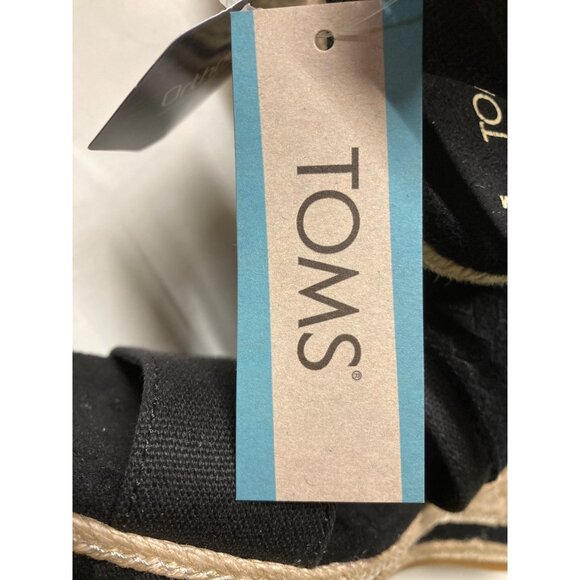 Toms Madelyn Braided Wedge Sandal for Women - Black, Size 6, New with Tag - Picture 8 of 8